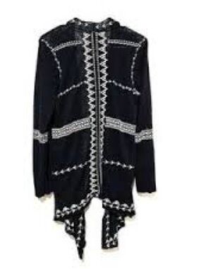 Haute Project Black And White Cardigan